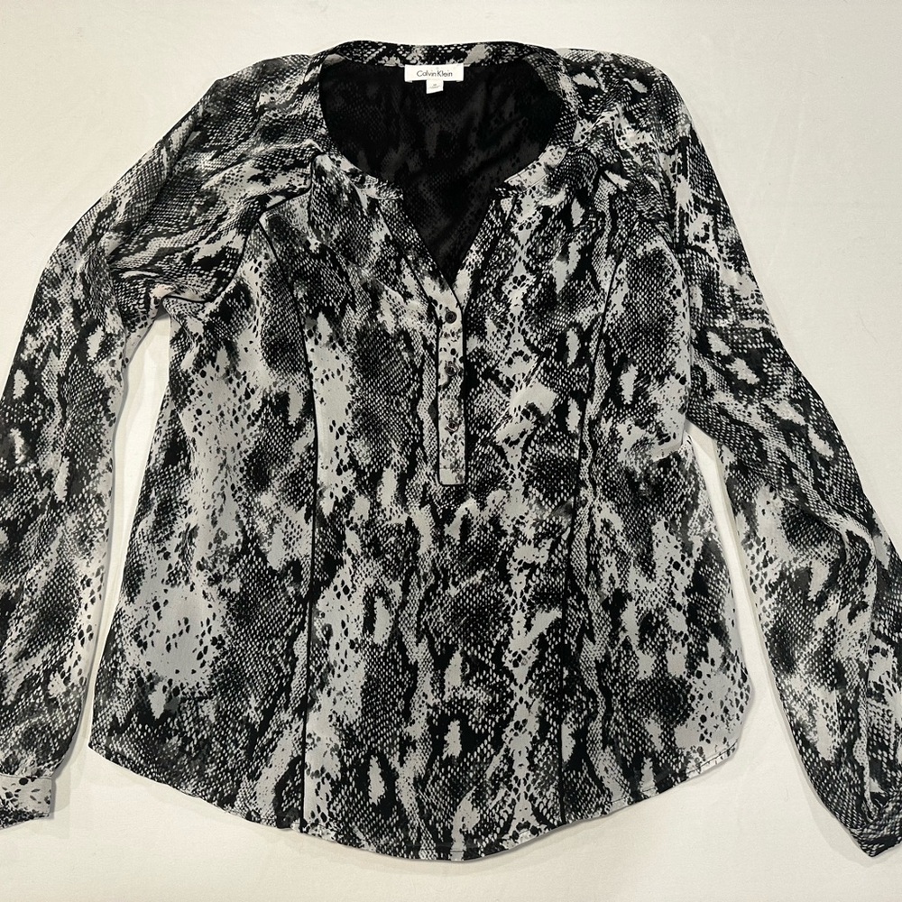 Calvin Klein snake print blouse
